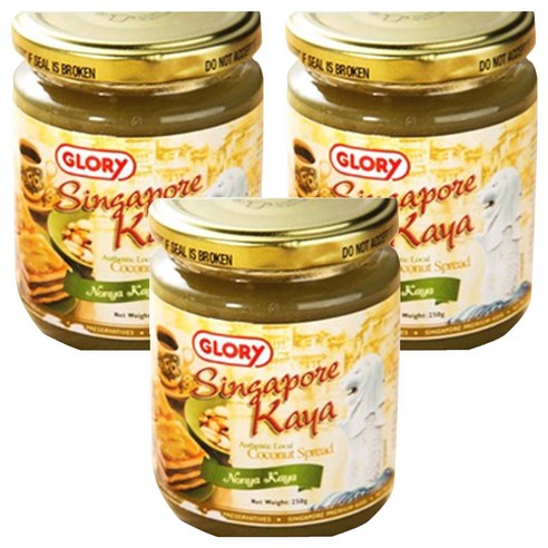 GLORY 싱가포르 카야잼 코코넛 그린, 250g, 3개