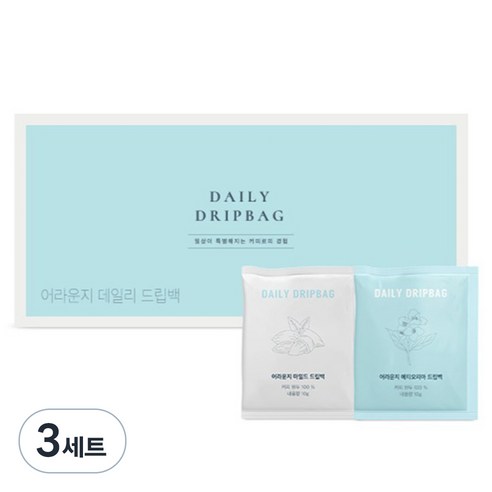 어라운지 데일리 드립백 커피 에티오피아12p + 마일드12p 세트, 24개입, 3세트, 10g