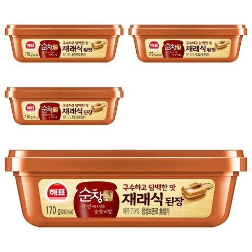 순창궁 재래식 된장, 170g, 4개