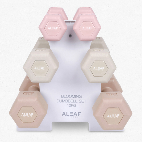 활력 넘치는 일상을 위한 홈트레이닝, 아리프 블루밍 아령 세트 12kg