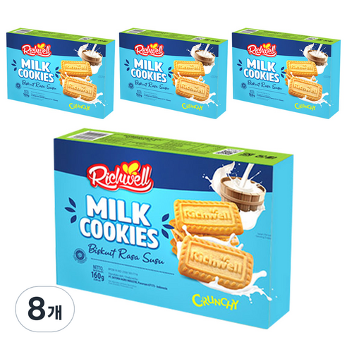 우리가스토리 리치웰 밀크쿠키, 160g, 8개