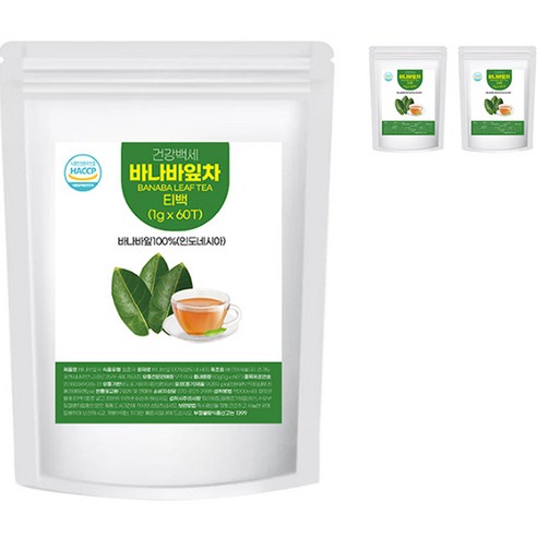 건강백세 자연그대로 바나바잎차 티백 60p, 60g, 60개입, 3개