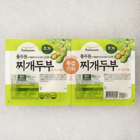 풀무원 소가 찌개두부, 300g, 2개