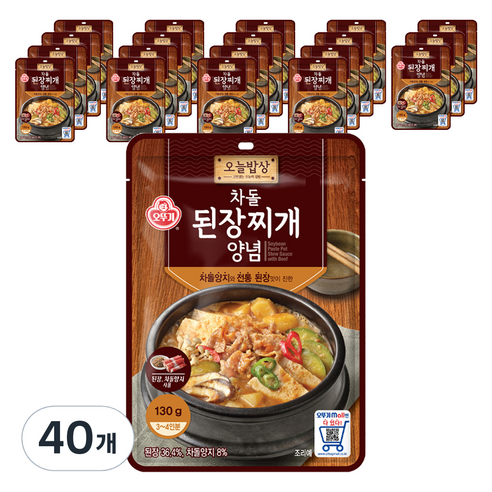 오뚜기 차돌 된장찌개 양념, 130g, 40개