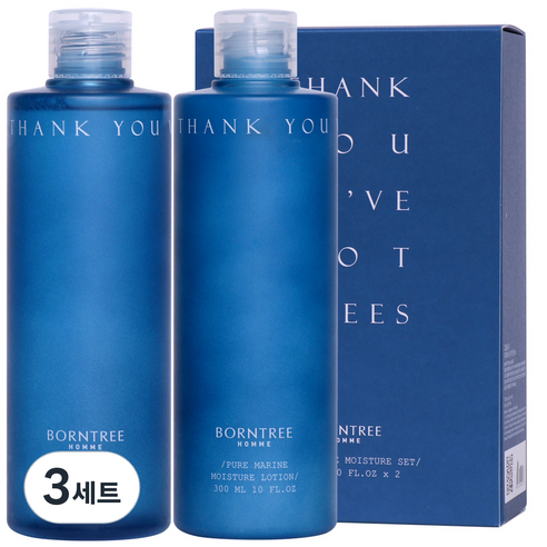 본트리 옴므 퓨어마린 모이스처 스킨 300ml + 로션 300ml 세트, 3세트