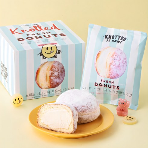 노티드 시그니처 우유 생크림 도넛, 100g, 3개입, 1박스