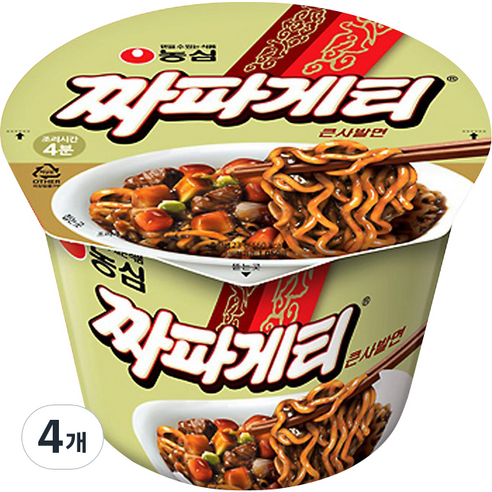 농심 짜파게티 큰사발면, 4개