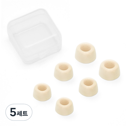라이퍼텍 블루투스 이어폰 이어팁 플렉시핏 폼팁 3쌍 SML 혼합, 아이보리, 5세트