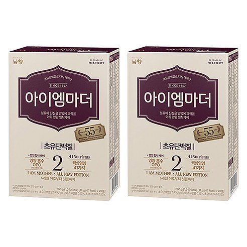 초유단백질로 다시 태어난 아이엠마더 2단계 6~12개월 280g, 2개