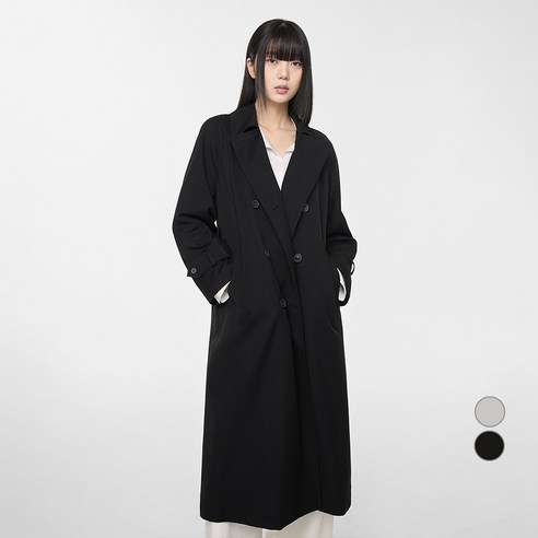 미쏘 여성용 더블 트렌치 코트