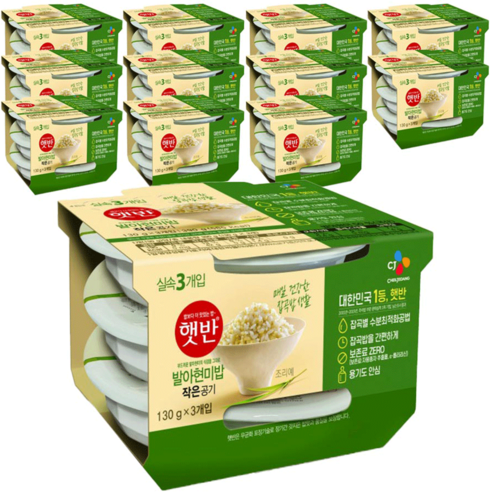 햇반 발아현미밥 작은공기, 130g, 36개