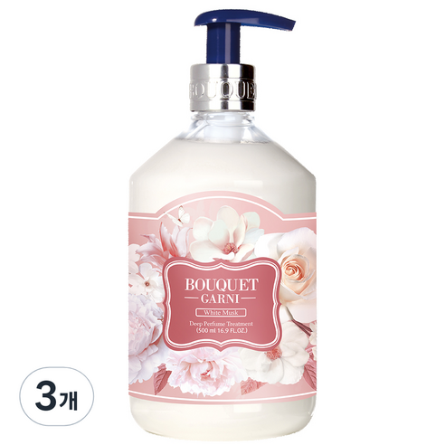 부케가르니 딥퍼퓸 트리트먼트 화이트머스크, 500ml, 3개
