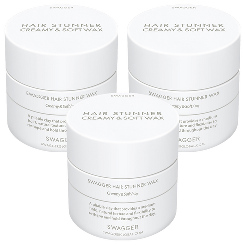 스웨거 헤어 스터너 왁스 크리미 앤 소프트, 50g, 3개