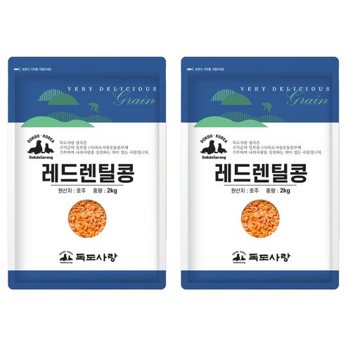 독도사랑 레드렌틸콩, 2kg, 2개