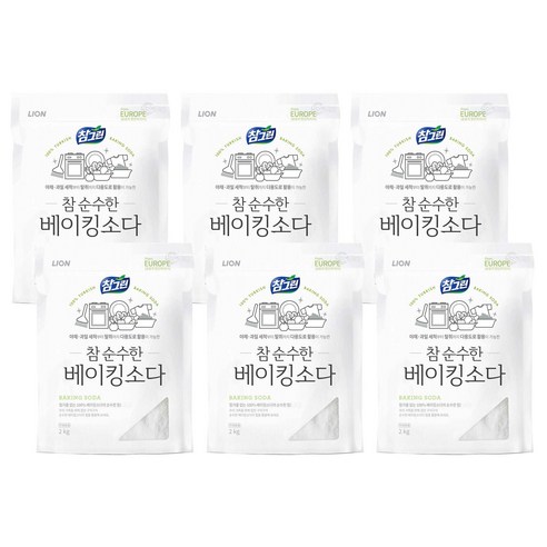 참그린 참 순수한 베이킹소다, 2kg, 6개