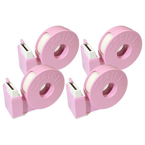 잘잘리오 아동용 안전 휴대용 테이프 디스펜서, 피치 핑크, 4개