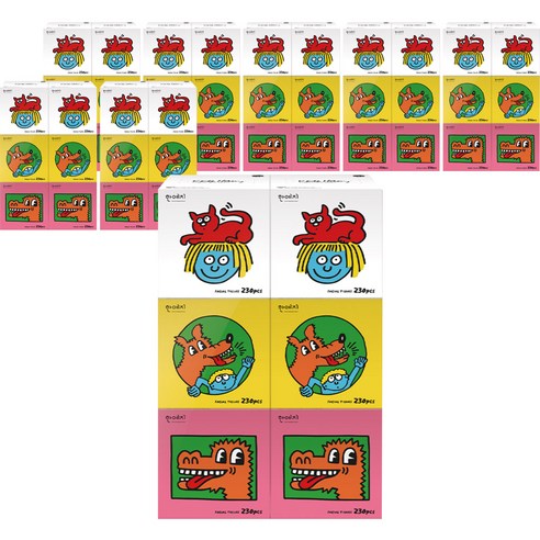 한예지 키스해링 키즈용 미용티슈, 230매, 48팩