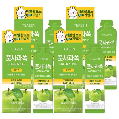 티젠 풋사과쏙 5포, 250g, 4개