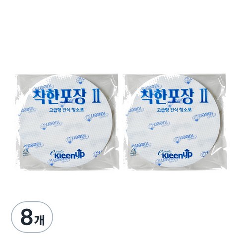 에파타클린업 착한 포장 원형 건식 청소포 30매, 8개