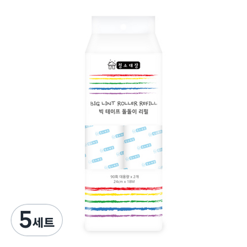 청소대장 테이프 클리너 리필 2p, 5세트