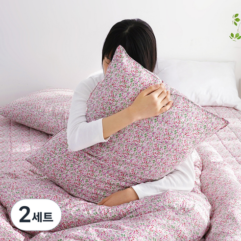 스코홈 샤샤의 정원 사계절 베개커버 + 베개솜 세트, 블라썸, 2세트