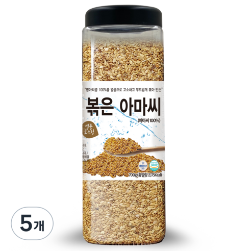 대구농산 볶은 아마씨 통, 700g, 5개