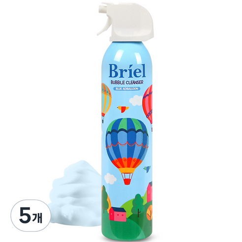 브리엘 블루 에드벌룬 버블 클렌저 풍선껌향, 5개, 300ml