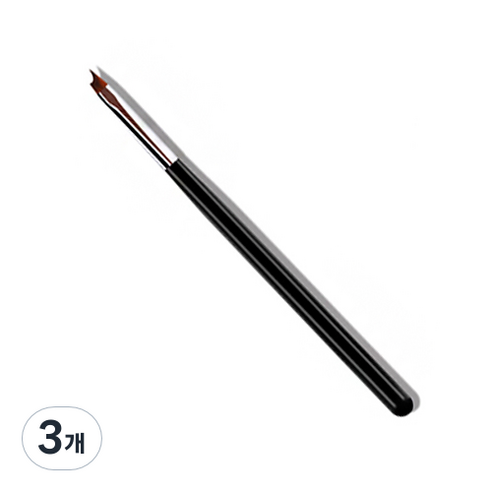 골드루쓰 스마일 프렌치 네일 브러쉬, 혼합색상, 3개