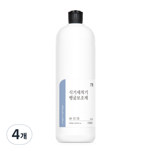 살림백서 식기세척기 행굼보조제, 1L, 4개