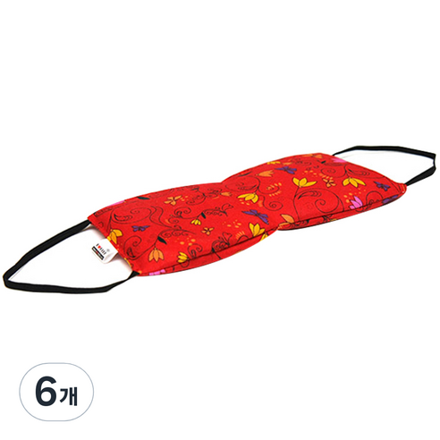 아이러브허브 눈 찜질팩 허브향 레드, 6개, 1개입
