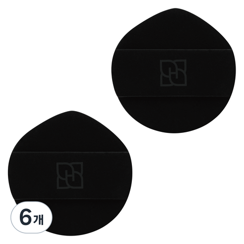 화홍엠 밤송이 퍼프, 블랙, 6개