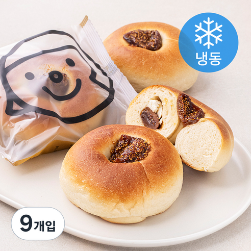 훕훕베이글 크리미무화과 베이글 (냉동), 9개입, 180g