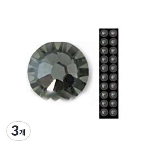 와사비네코 미미츠보 쥬얼리 귀지압패치 M 3.0mm 20p, 블랙다이아몬드, 3개