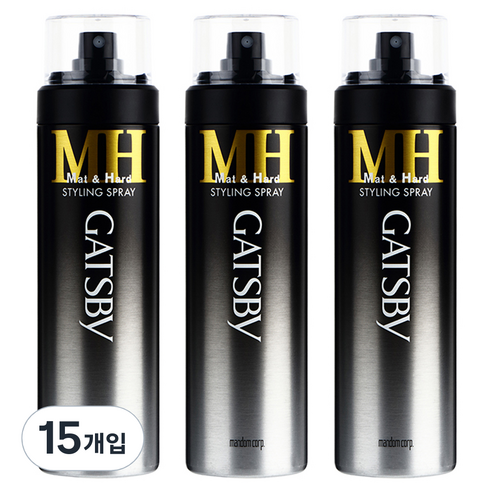 갸스비 스타일링 헤어스프레이 매트&하드, 200ml, 15개