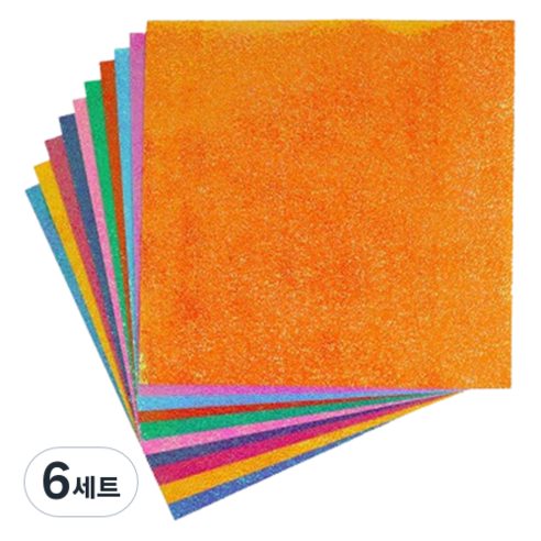 미소로운 이벤트 펄 종이접기 컬러 믹스 15 x 15 cm 50p 세트, 10색, 6세트
