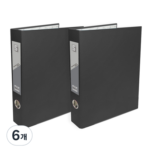 투코비 도노 D링 바인더 3공 A4 5cm, 검정, 6개