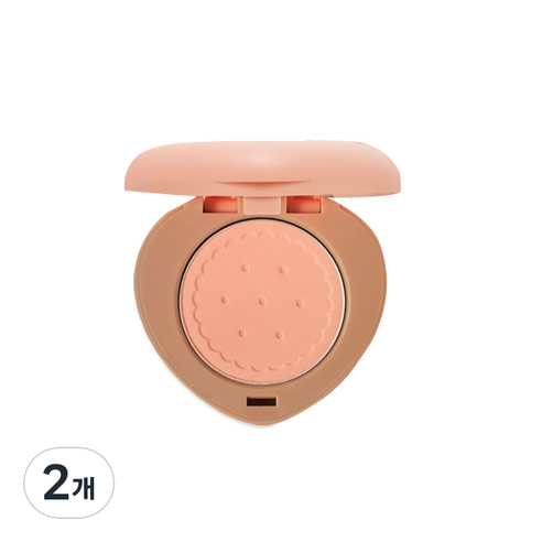 에뛰드 하트 쿠키 블러셔 3.3g, OR201 Peach 피치, 2개