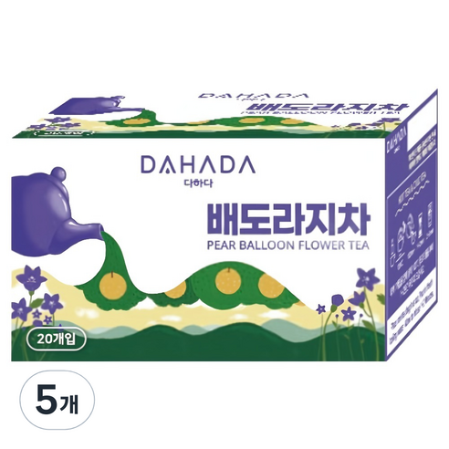 다하다 배도라지차, 1.2g, 20개입, 5개