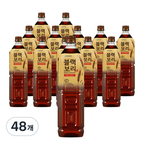 하이트진로 블랙보리 음료, 1.5L, 48개