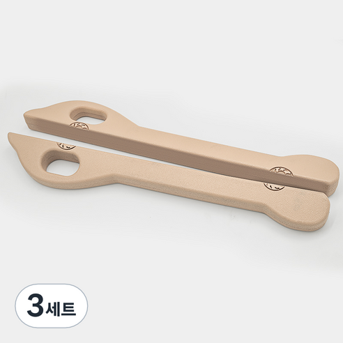 리버폭스 차량용 폴리우레탄 카시트 사이드 틈새 쿠션 세트, 베이지, 3세트