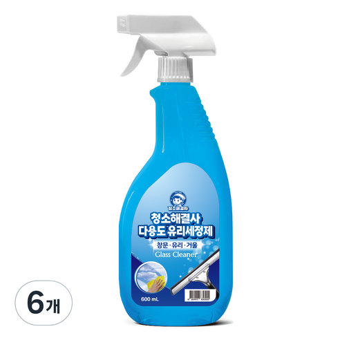 청소해결사 다용도 유리세정제, 600ml, 6개