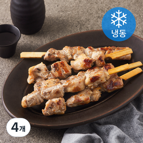 비법가루솔솔 닭다리 순살꼬치 (냉동), 4개, 350g