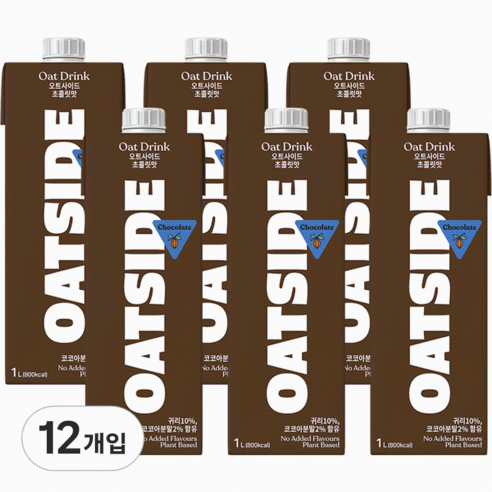 오트사이드 귀리음료 초콜릿맛, 1L, 12개