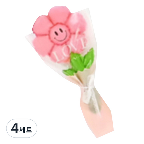 살림여왕 풍선 꽃다발 포장지 10종 세트 랜덤발송, 데이지, 4세트