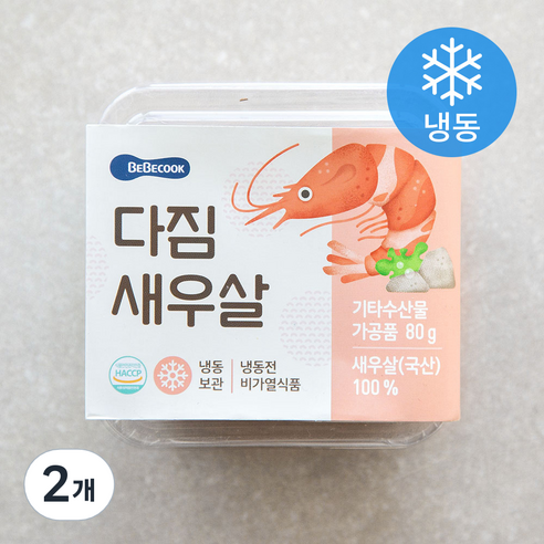 베베쿡 다짐새우살 (냉동), 80g, 2개 80g × 2개 섬네일