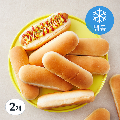 핫도그빵 (냉동), 55g, 10개입, 2개