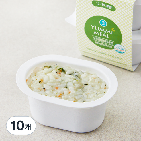 얌이밀 12~14개월 이유식 닭우엉 청경채 무른밥, 100g, 10개