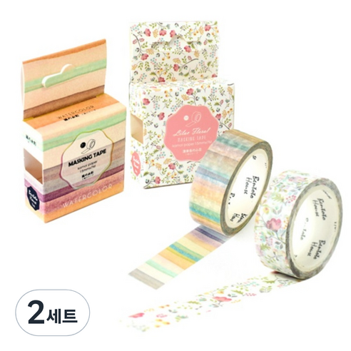 라이프포인트 마스킹 테이프 S1002 세트, S1002, S1020, 2세트