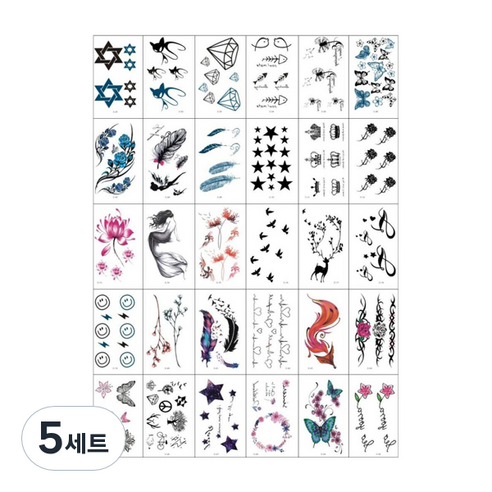 타투 스티커 30종 세트, C type 타투스티커 30종세트, 5세트