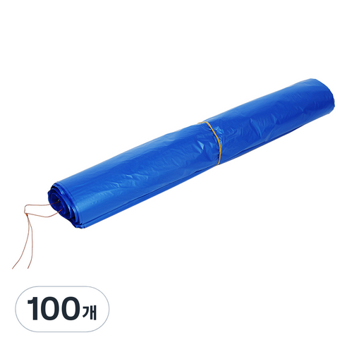 담다 재활용 평판 비닐 봉투 청색 63호, 100개, 50L